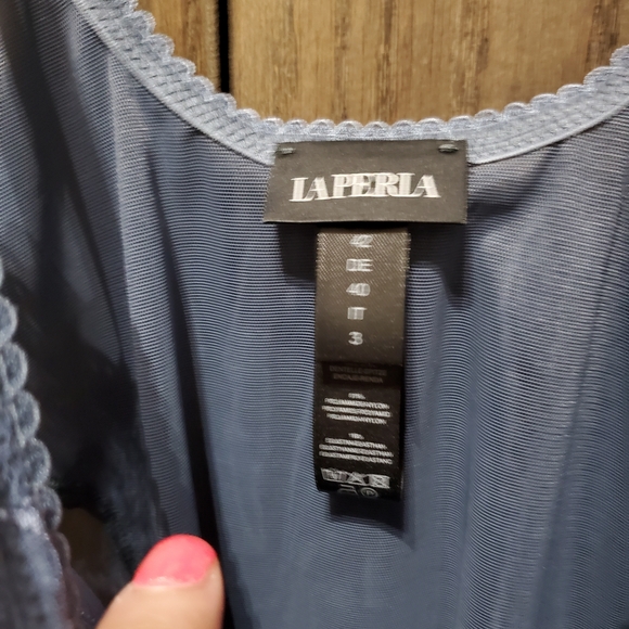 La Perla Mesh Slip with Lace Trim - Picture 3 of 4